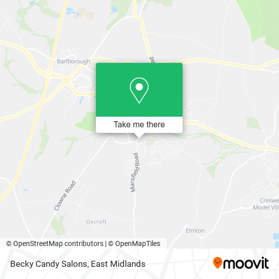 Becky Candy Salons map