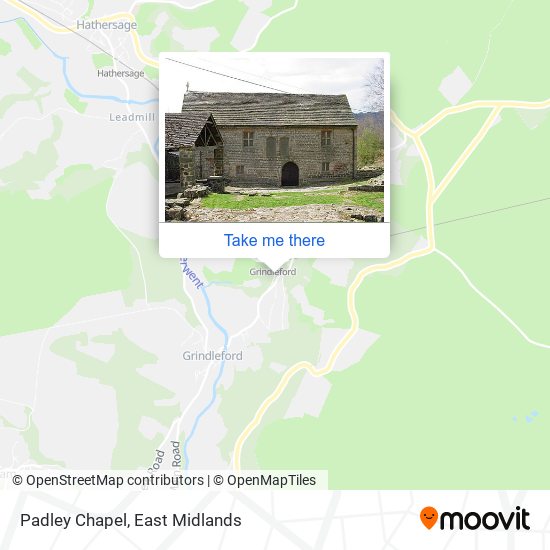 Padley Chapel map