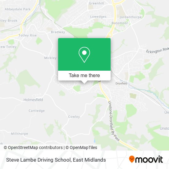 Steve Lambe Driving School map