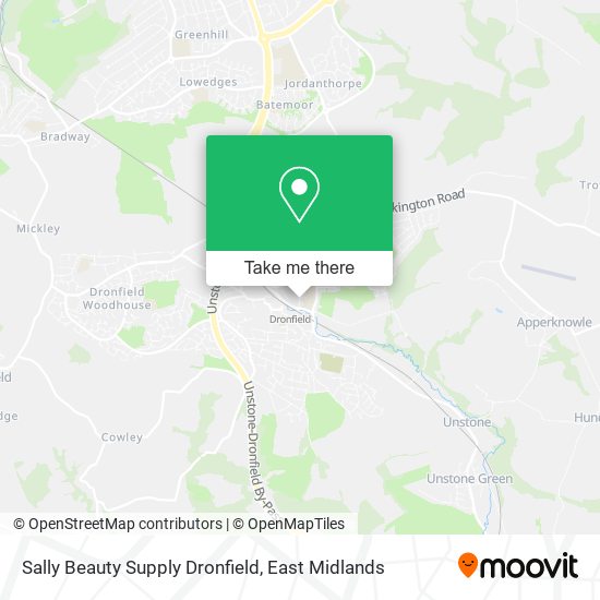 Sally Beauty Supply Dronfield map