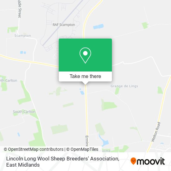 Lincoln Long Wool Sheep Breeders' Association map