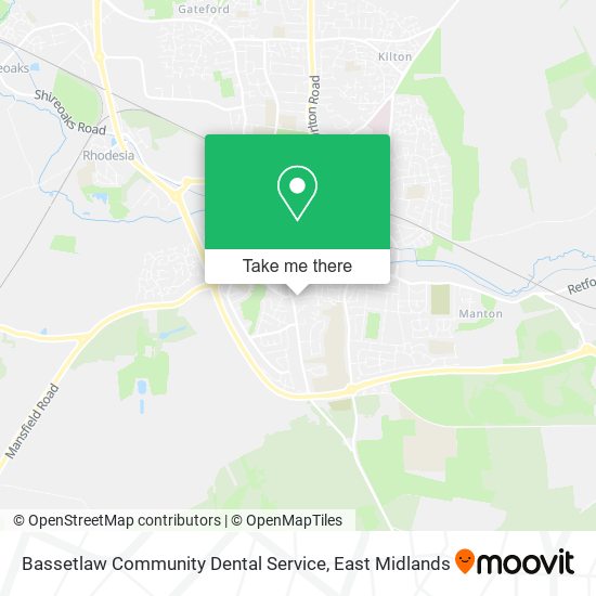 Bassetlaw Community Dental Service map