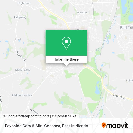 Reynolds Cars & Mini Coaches map