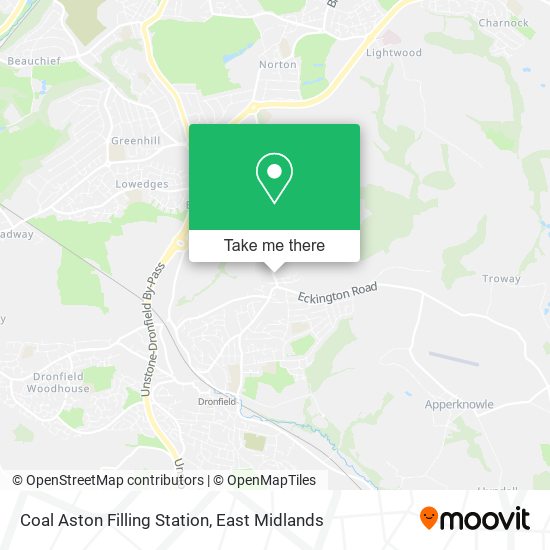Coal Aston Filling Station map