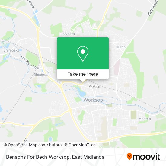 Bensons For Beds Worksop map