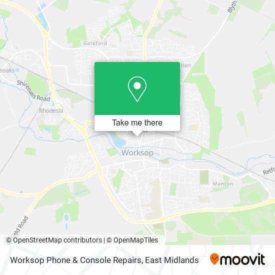 Worksop Phone & Console Repairs map