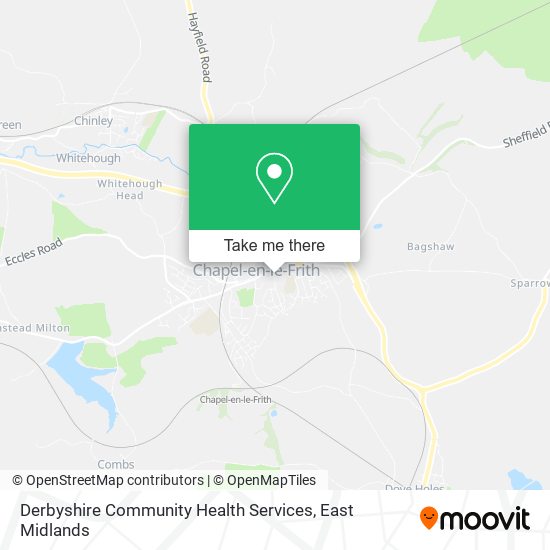 Derbyshire Community Health Services map