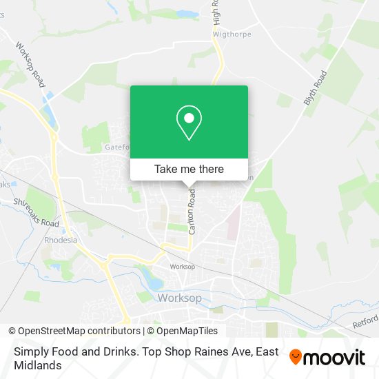 Simply Food and Drinks. Top Shop Raines Ave map