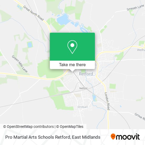 Pro Martial Arts Schools Retford map