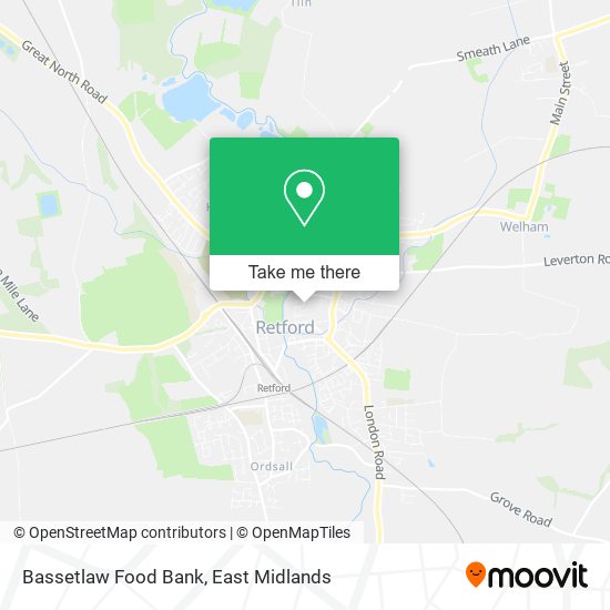 Bassetlaw Food Bank map