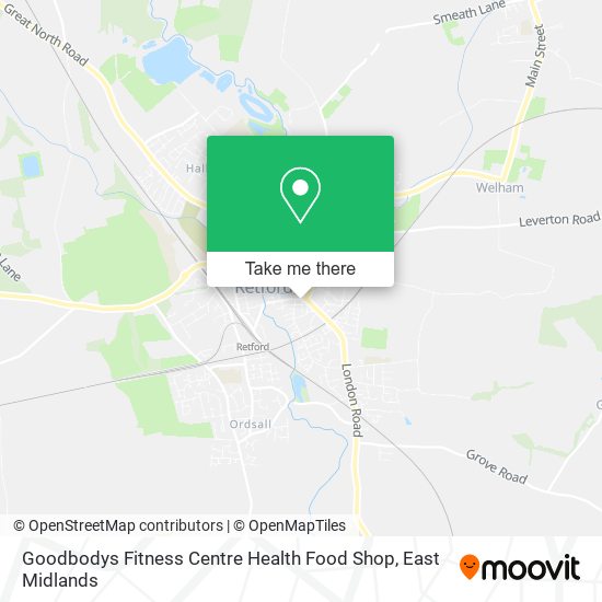 Goodbodys Fitness Centre Health Food Shop map