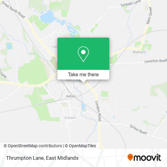 Thrumpton Lane map