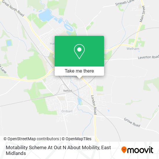 Motability Scheme At Out N About Mobility map