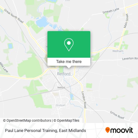 Paul Lane Personal Training map