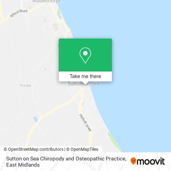 Sutton on Sea Chiropody and Osteopathic Practice map