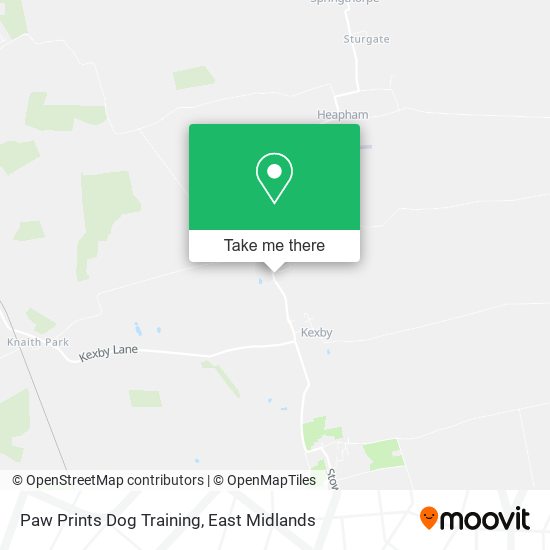 Paw Prints Dog Training map