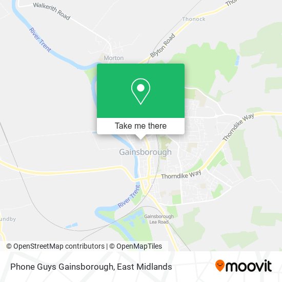 Phone Guys Gainsborough map