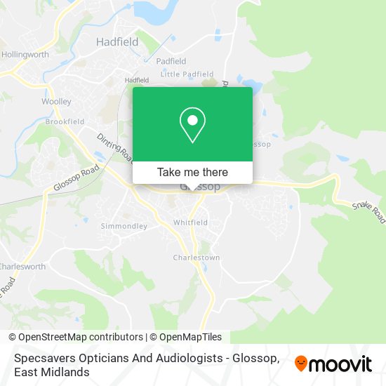 Specsavers Opticians And Audiologists - Glossop map