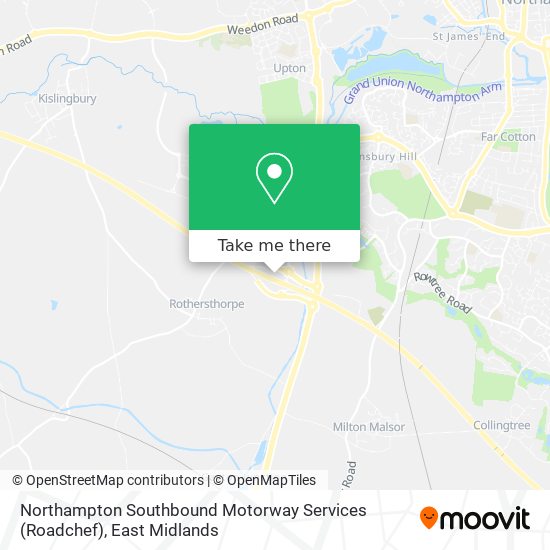 Northampton Southbound Motorway Services (Roadchef) map