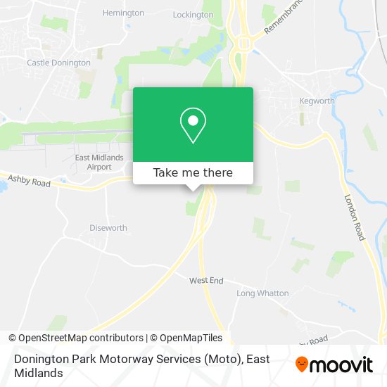 Donington Park Motorway Services map