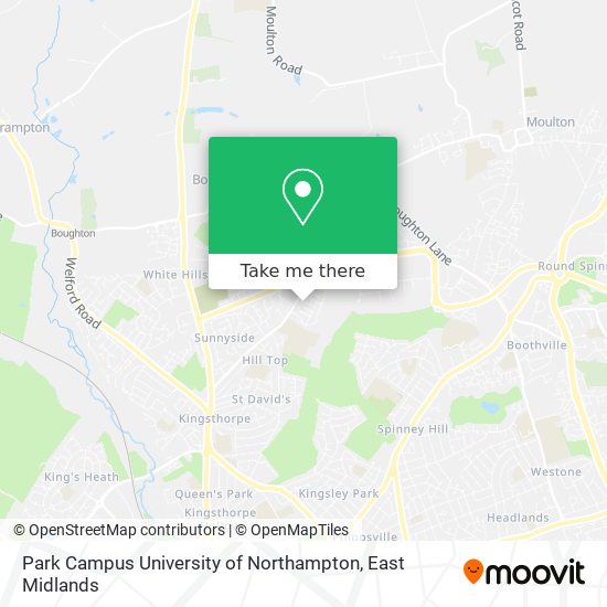 Park Campus University of Northampton map
