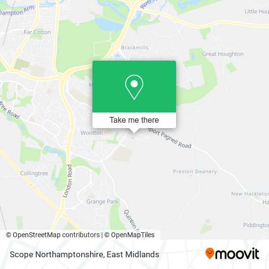Scope Northamptonshire map