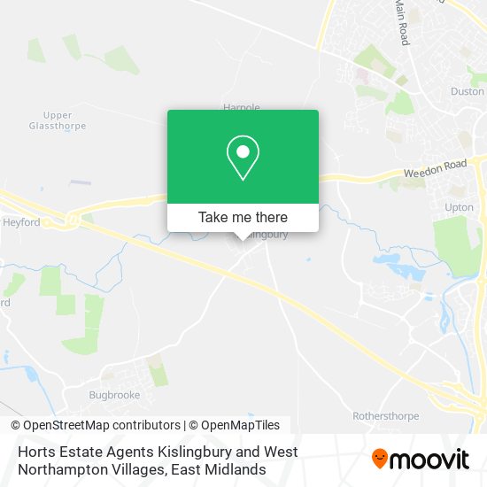 Horts Estate Agents Kislingbury and West Northampton Villages map