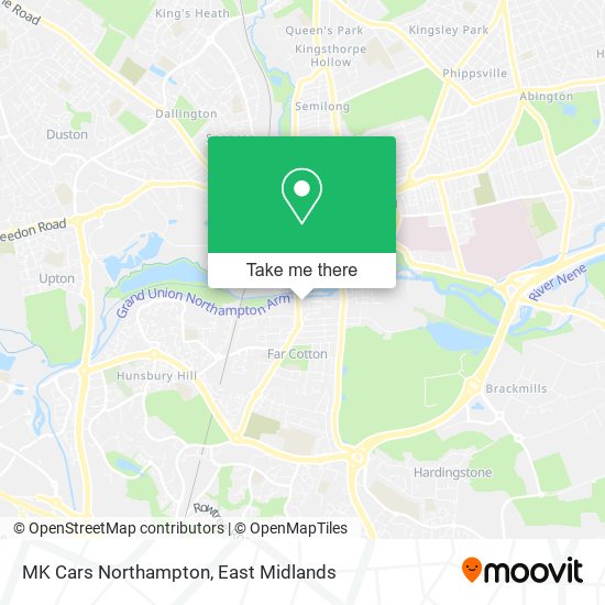 MK Cars Northampton map