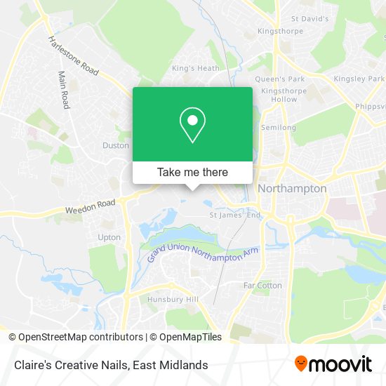 Claire's Creative Nails map