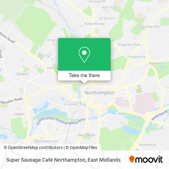 Super Sausage Café Northampton map