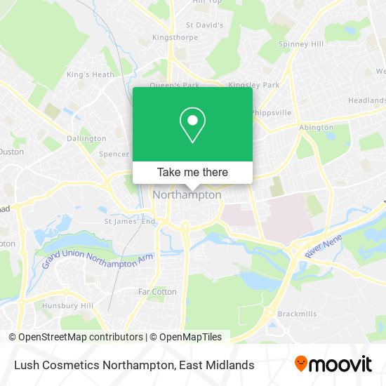 Lush Cosmetics Northampton map