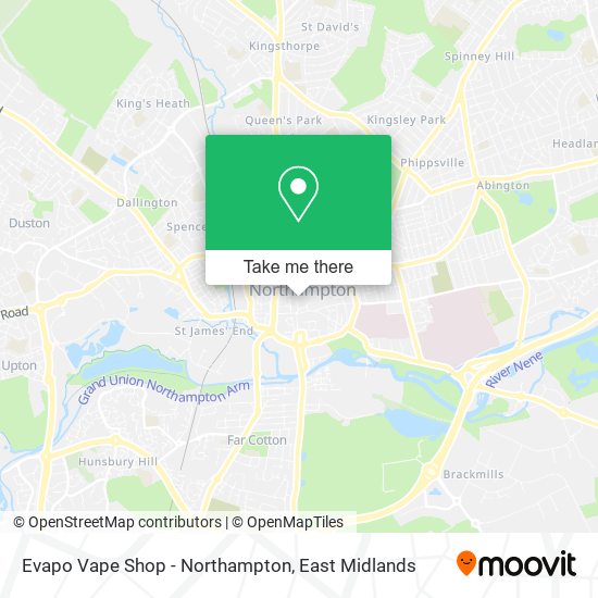 Evapo Vape Shop - Northampton map