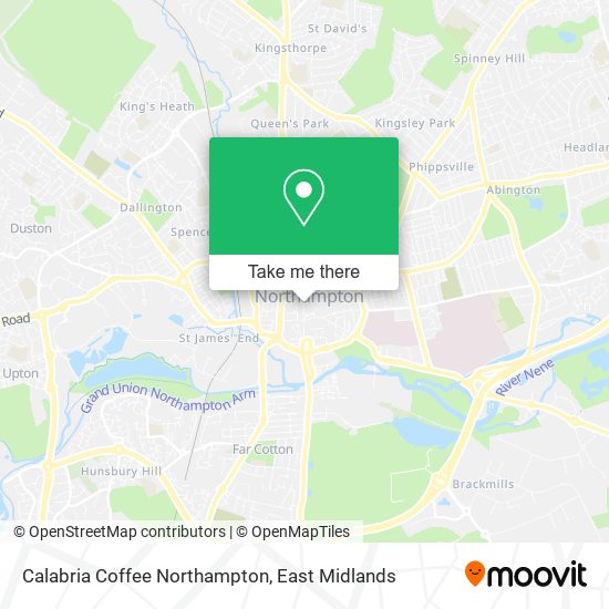 Calabria Coffee Northampton map