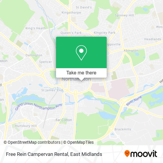 Free Rein Campervan Rental map