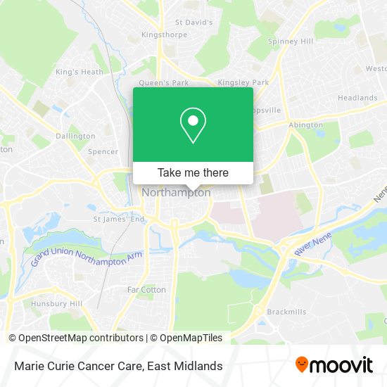 Marie Curie Cancer Care map