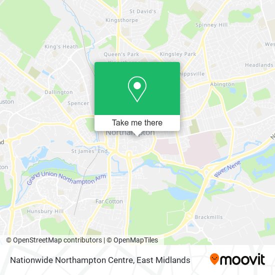 Nationwide Northampton Centre map