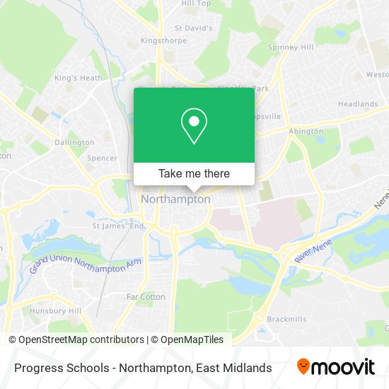 Progress Schools - Northampton map