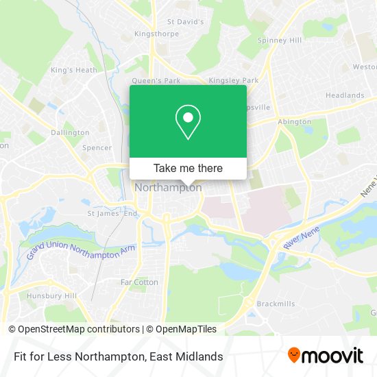 Fit for Less Northampton map