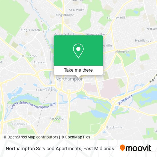 Northampton Serviced Apartments map