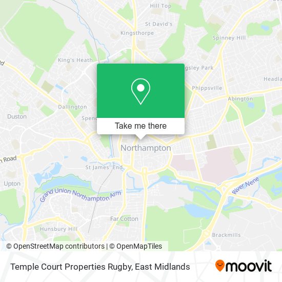 Temple Court Properties Rugby map