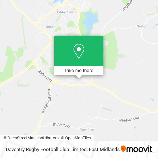 Daventry Rugby Football Club Limited map