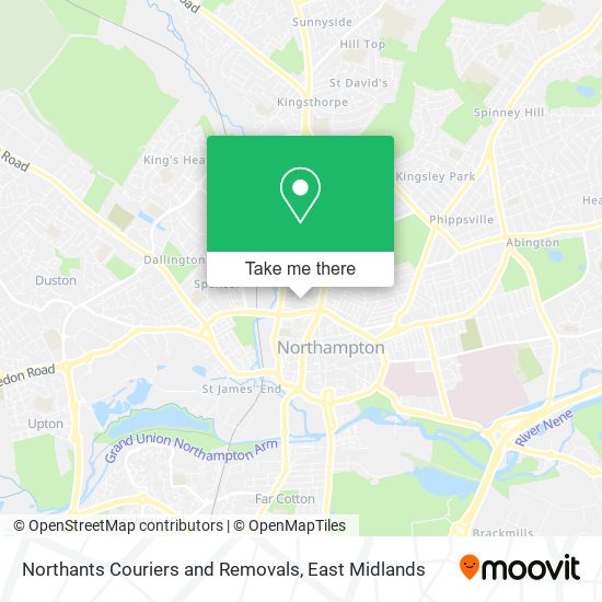 Northants Couriers and Removals map