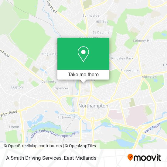 A Smith Driving Services map