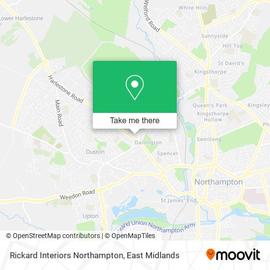 Rickard Interiors Northampton map