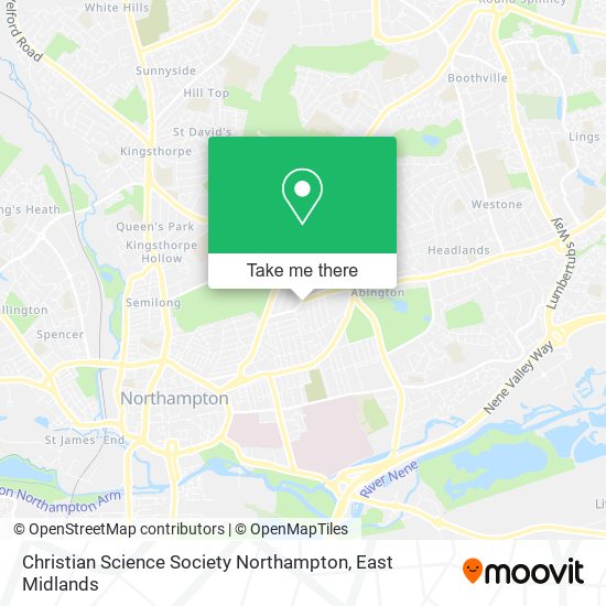 Christian Science Society Northampton map