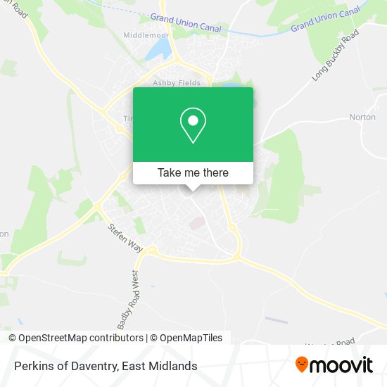 Perkins of Daventry map