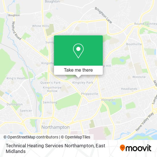 Technical Heating Services Northampton map