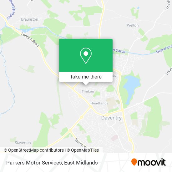 Parkers Motor Services map