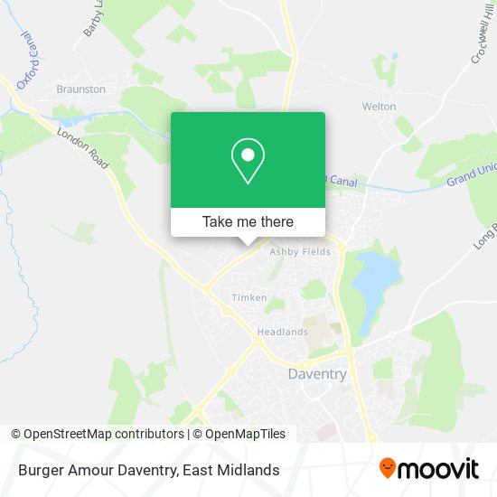 Burger Amour Daventry map