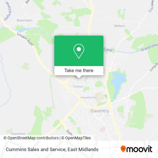 Cummins Sales and Service map